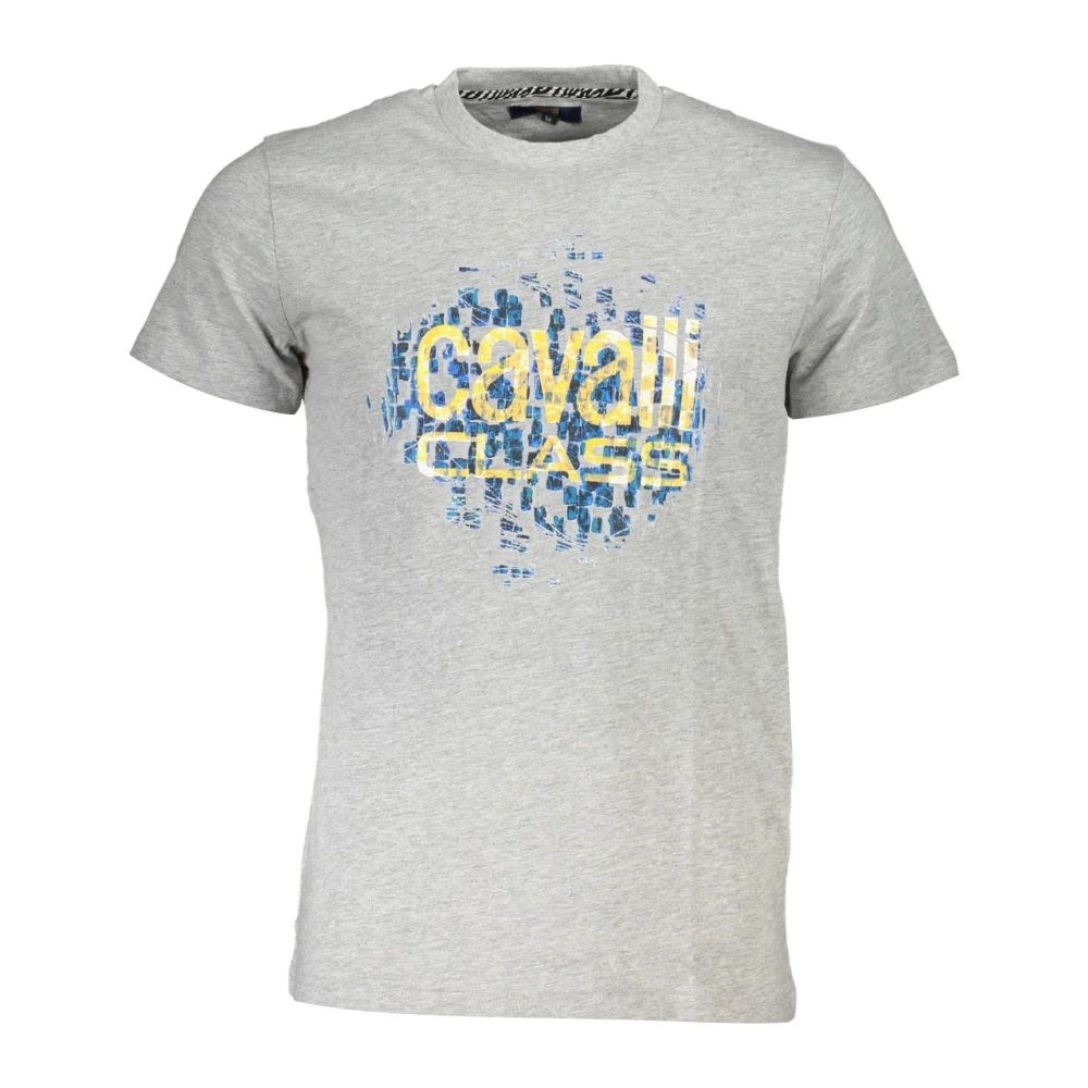 Cavalli Class Grijze T-shirt Korte Mouwen Heren Gray Heren