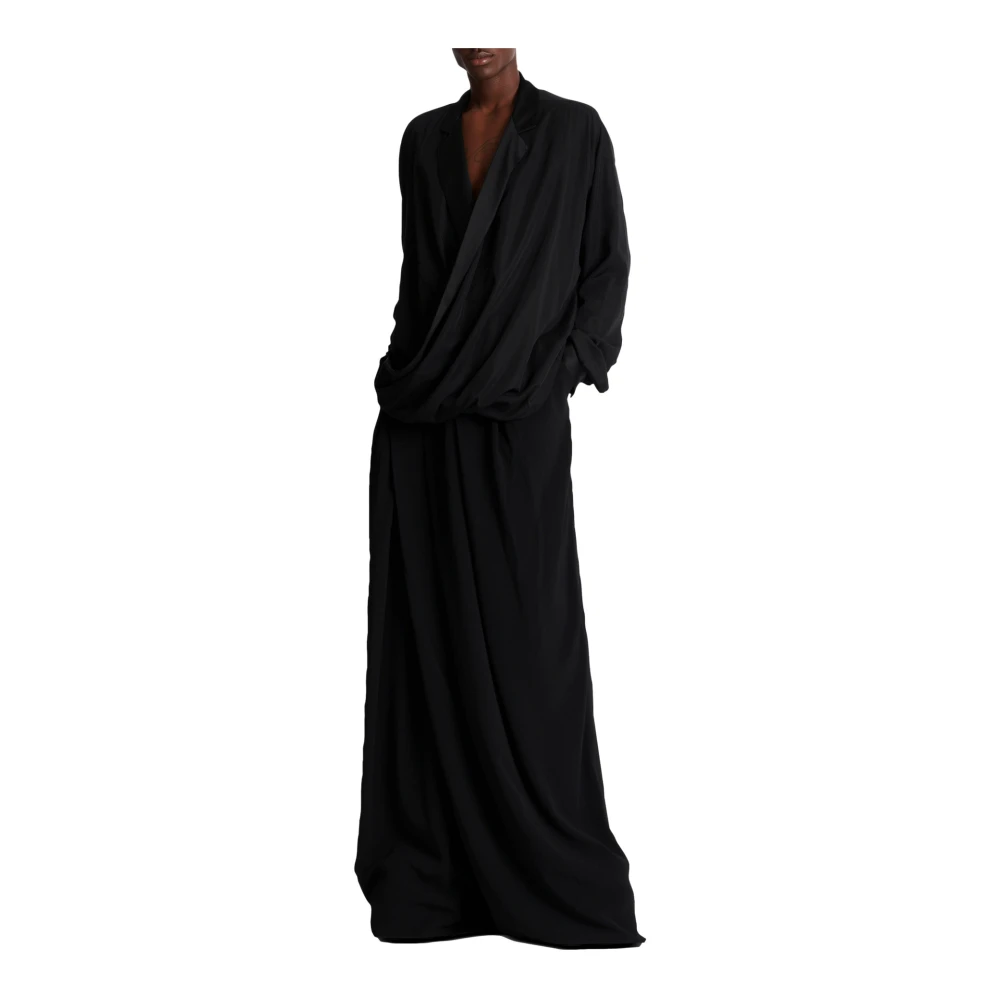 Balmain Draped Jacket Black Heren