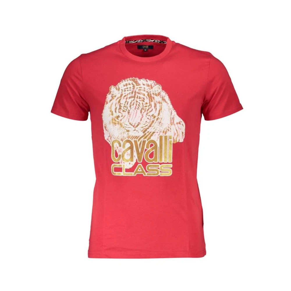 Cavalli Class Men's Red Tiger Graphic Tee