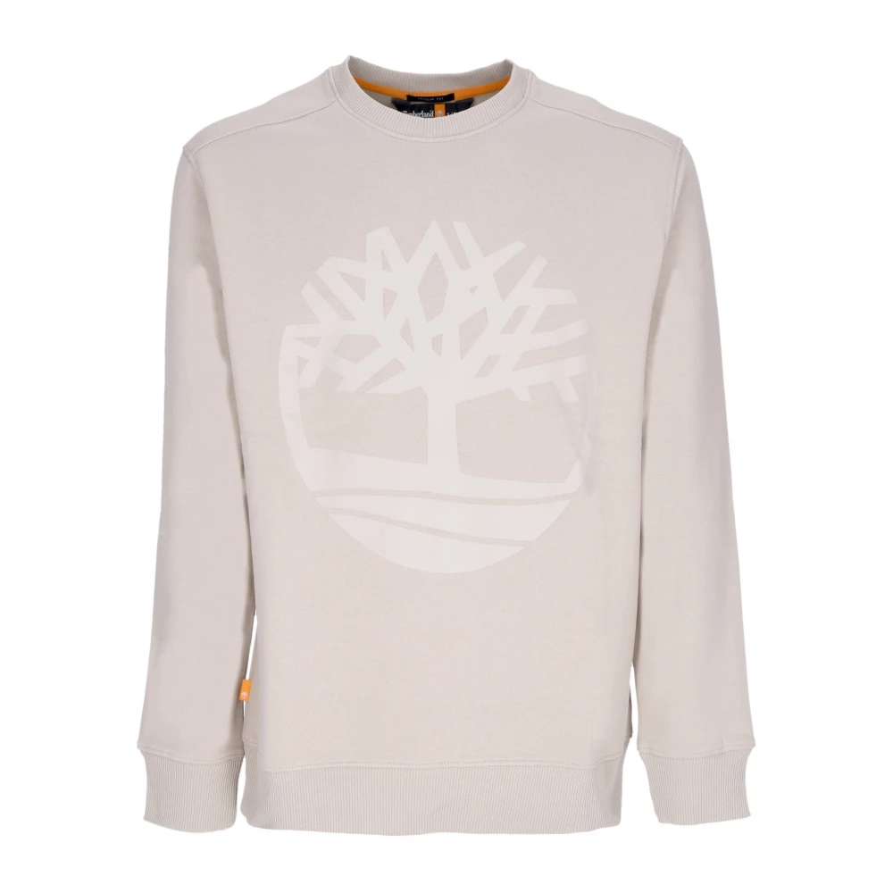 Timberland Men's Beige Core Logo Crewneck Sweatshirt - Sweatshirts - Xl - Sweatshirts & Hoodies