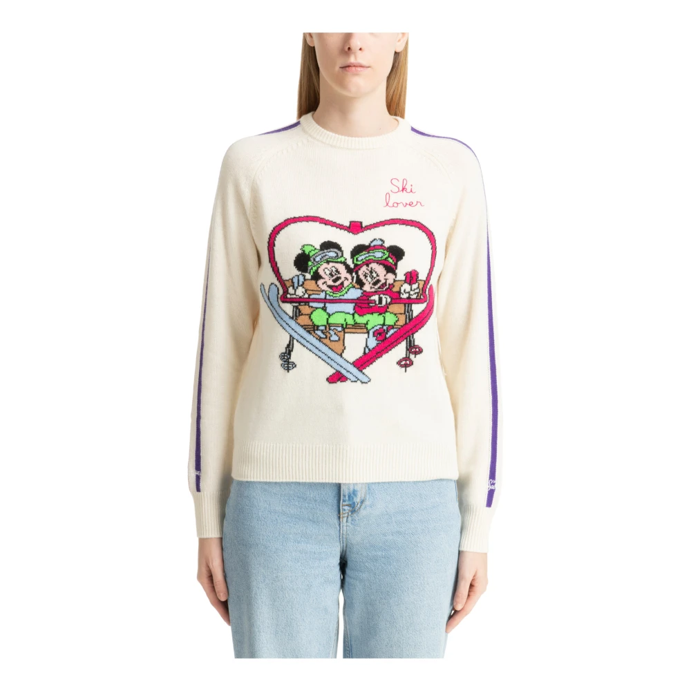 MC2 Saint Barth Abstract Multicolor Ski Lover Sweater Multicolor Dames