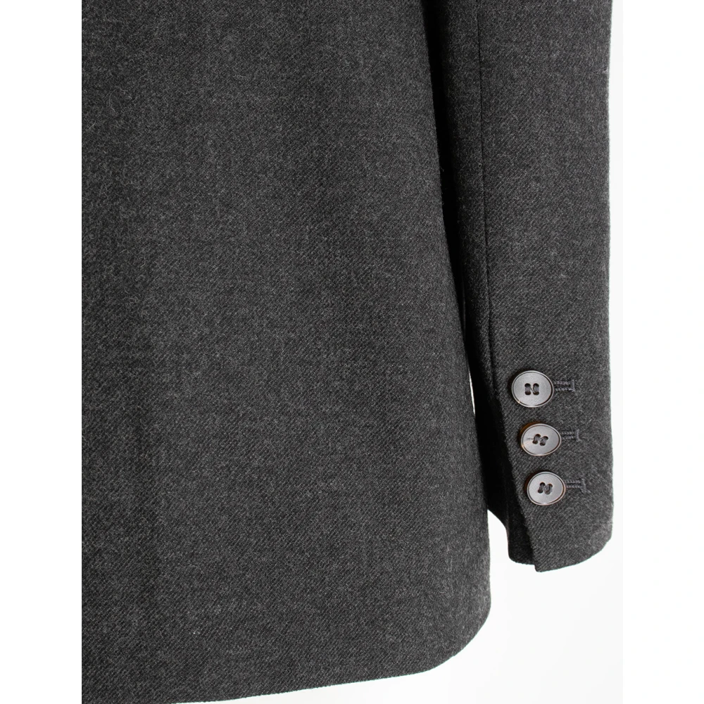 Antonelli Firenze Elegante Op Maat Gemaakte Melange Jas Gray Dames