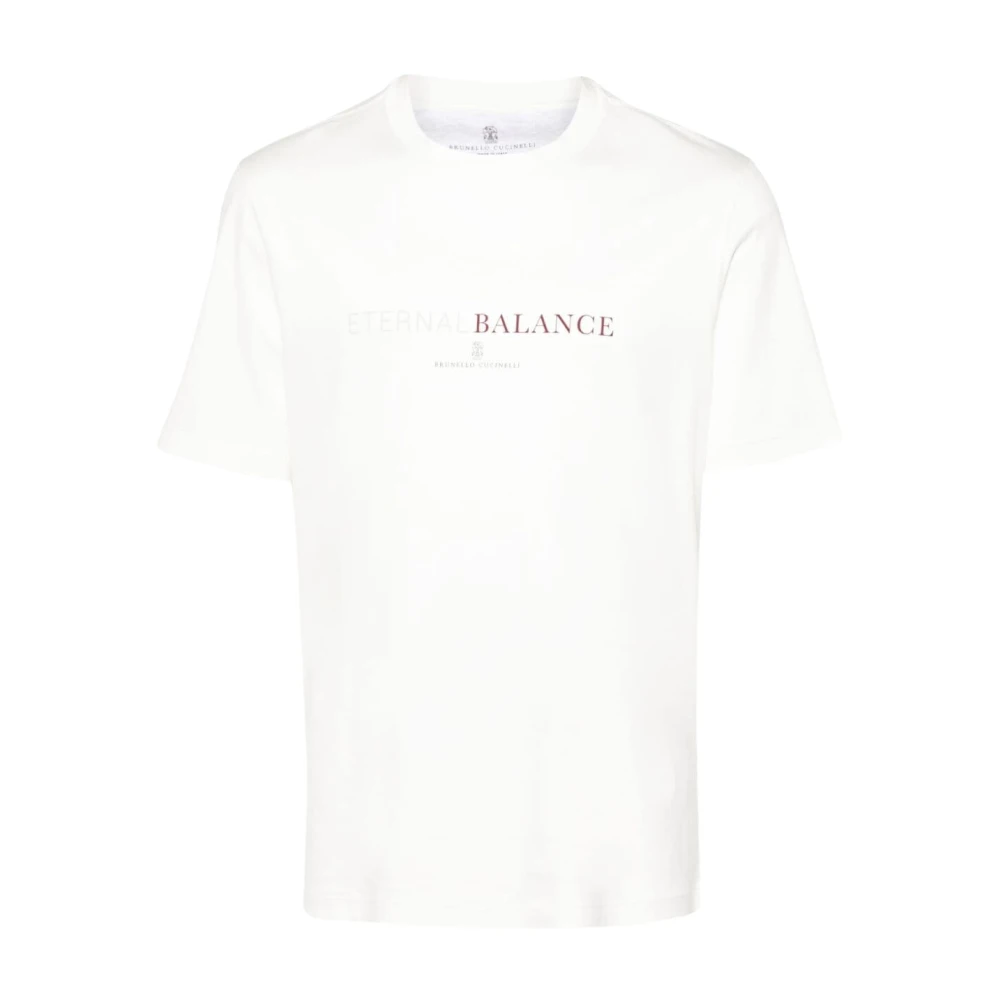BRUNELLO CUCINELLI Stijlvolle T-shirts en Polos White Heren