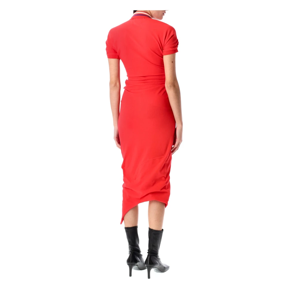 Vivienne Westwood Gestreepte katoenen trekjurk met geborduurde orb Red Dames
