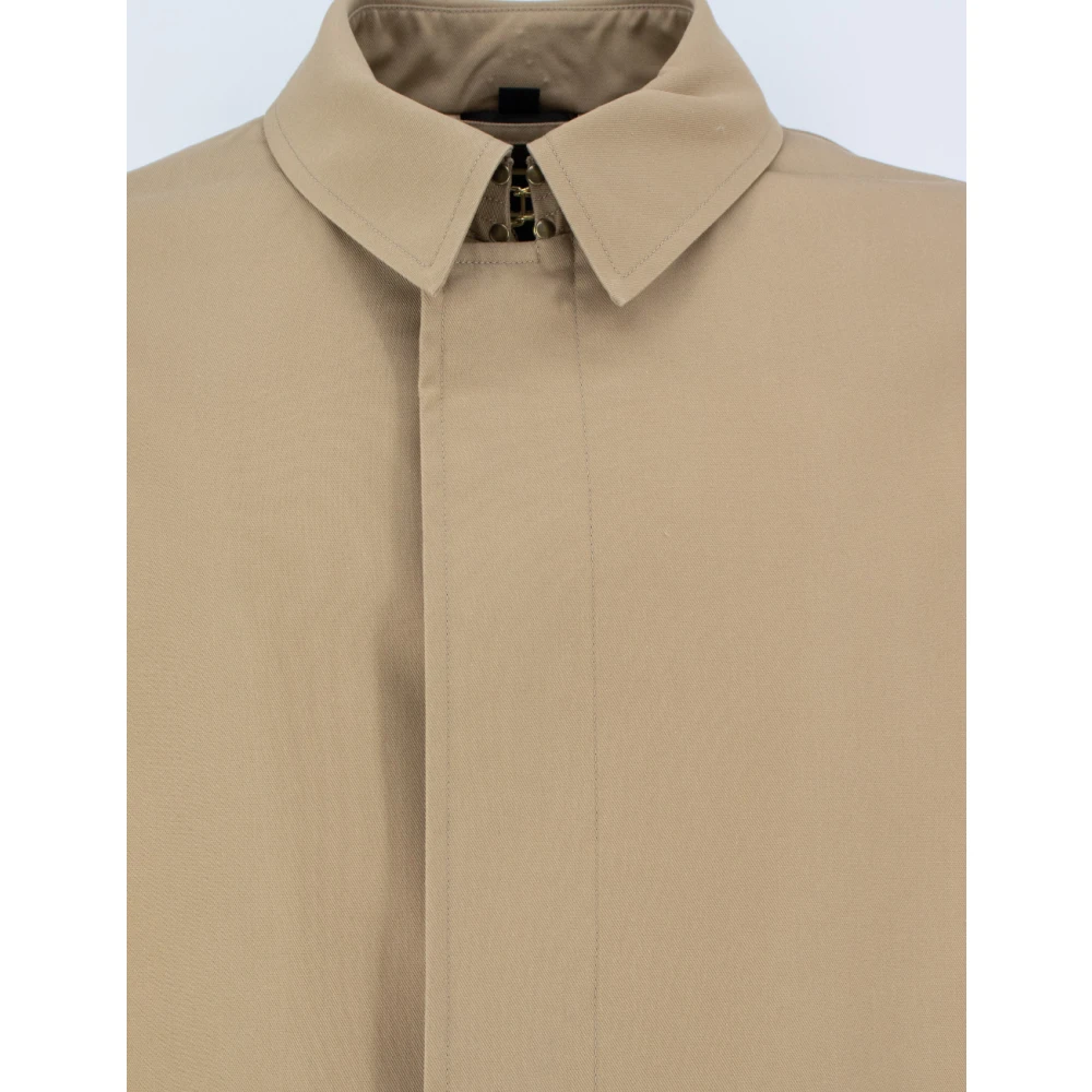 Sealup Klassieke Technische Stof Mackintosh Jas Beige Heren