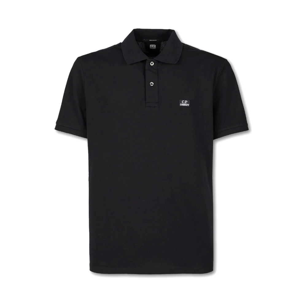 C.p. Company Men's Black Polo Shirts, S, Classic Polo Shirt