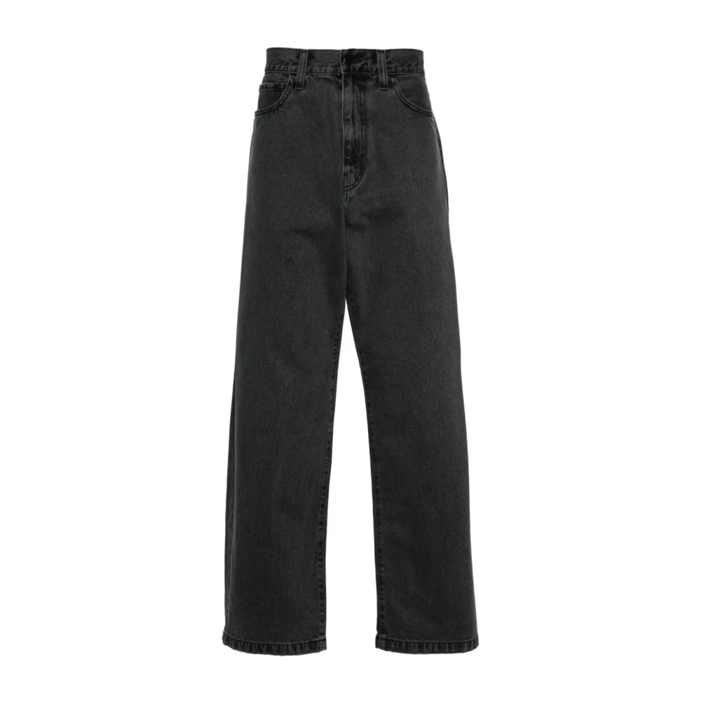 Carhartt WIP Zwarte Denim Jeans Taps Toelopende Pijp Black Heren