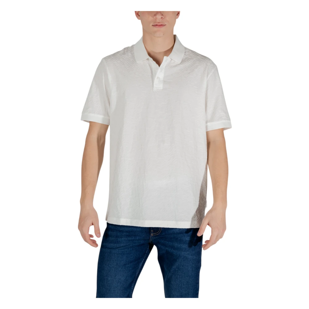 Armani Exchange Korte Mouw Polo Lente Zomer Collectie White Heren