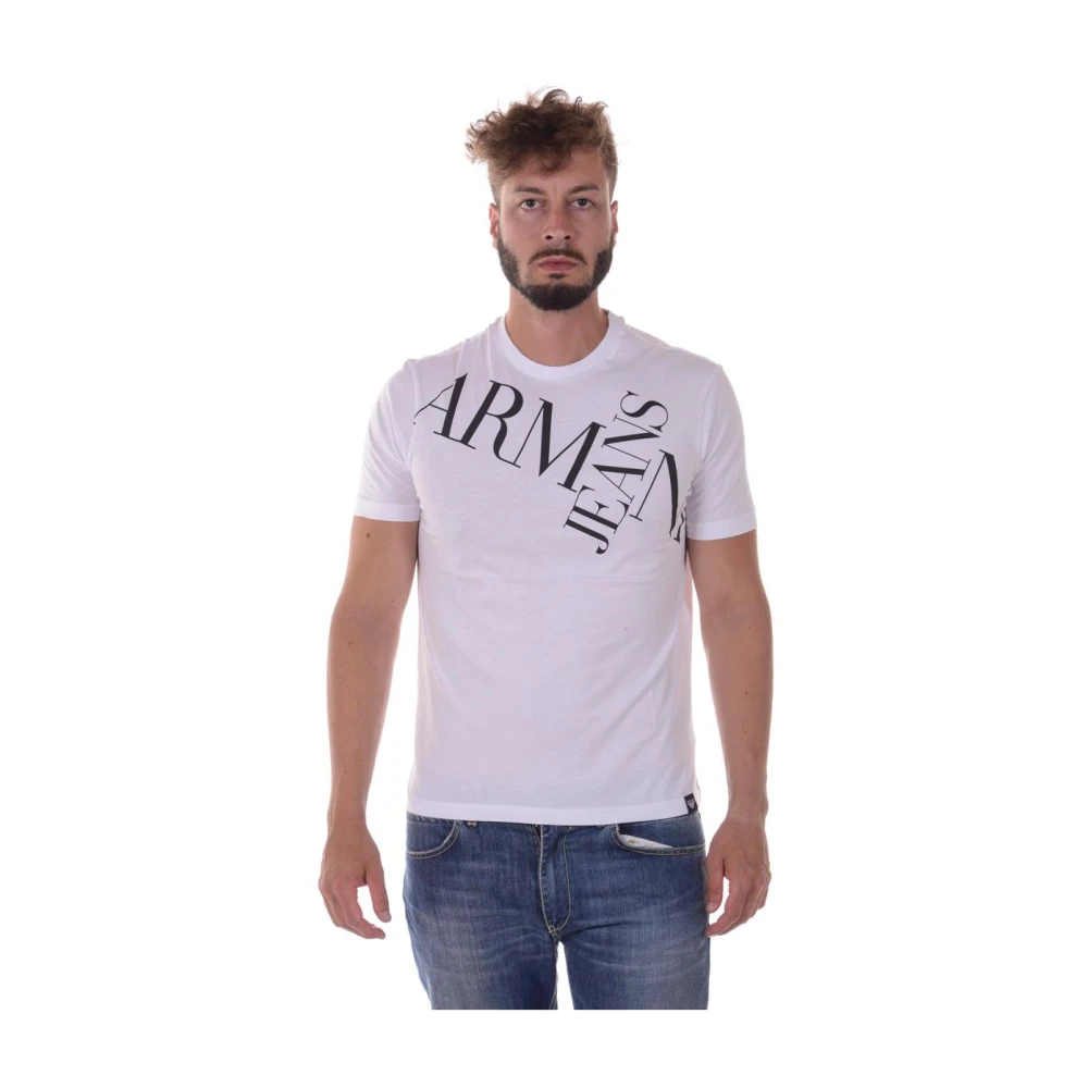 Armani Jeans Men's White T-Shirts, L, T-Shirt Sweatshirt