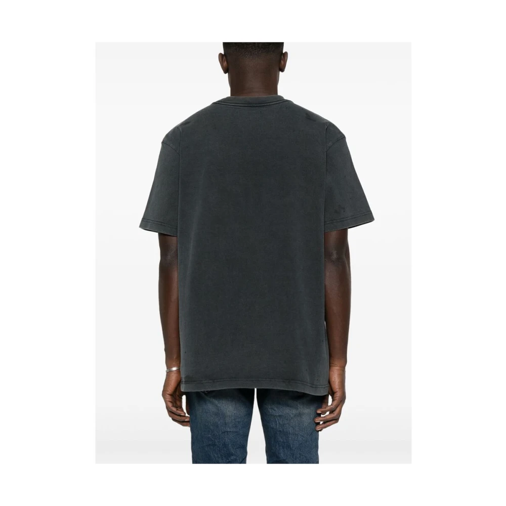 Purple Brand Zwarte T-shirt met ronde hals Black Heren