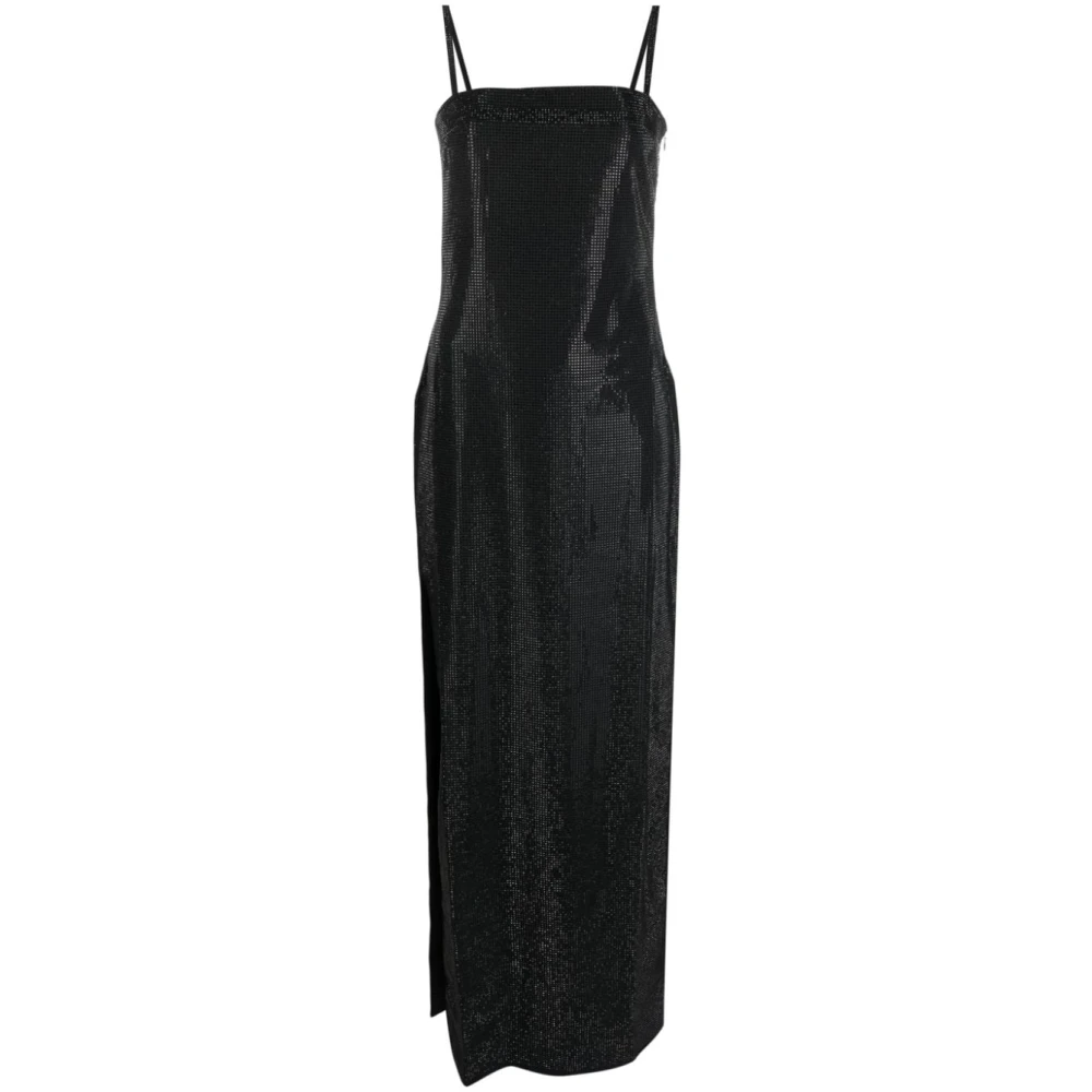 Blugirl Zwarte mouwloze jurk met vierkante hals Black Dames