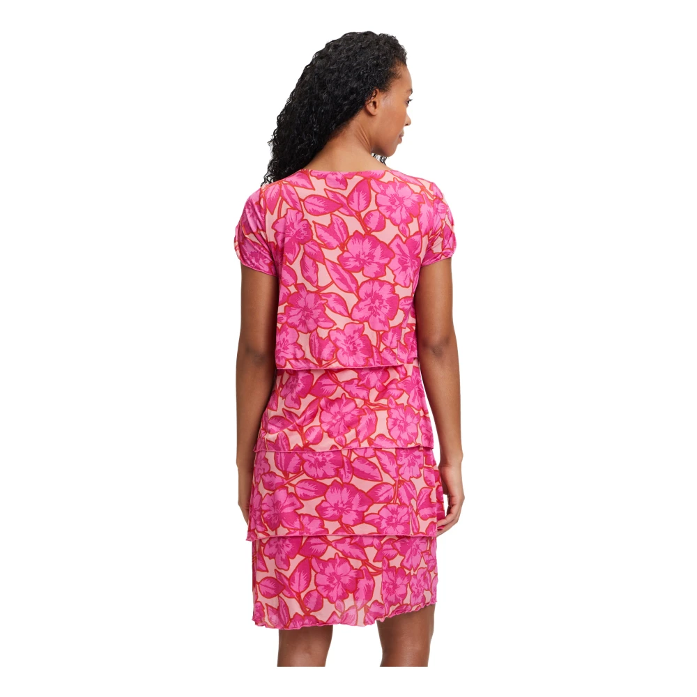 Betty Barclay Bloemenjurk met gelaagde mouwen Pink Dames