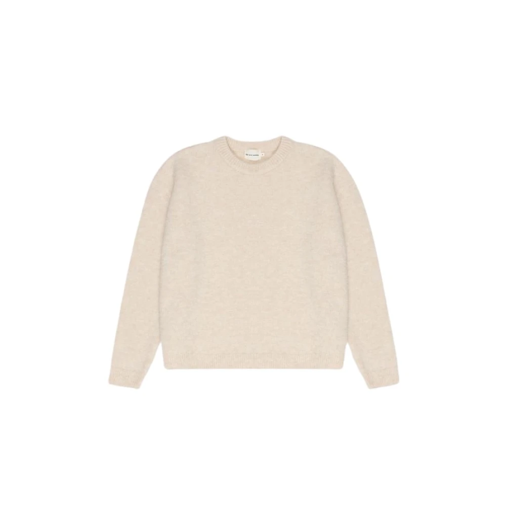 The New Society Zachte Vanilla Cream Jumper met Geribbelde Details Beige Dames