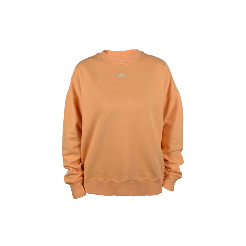 Autry Oranje Mesh Sweatshirt met Logo Print Orange Dames
