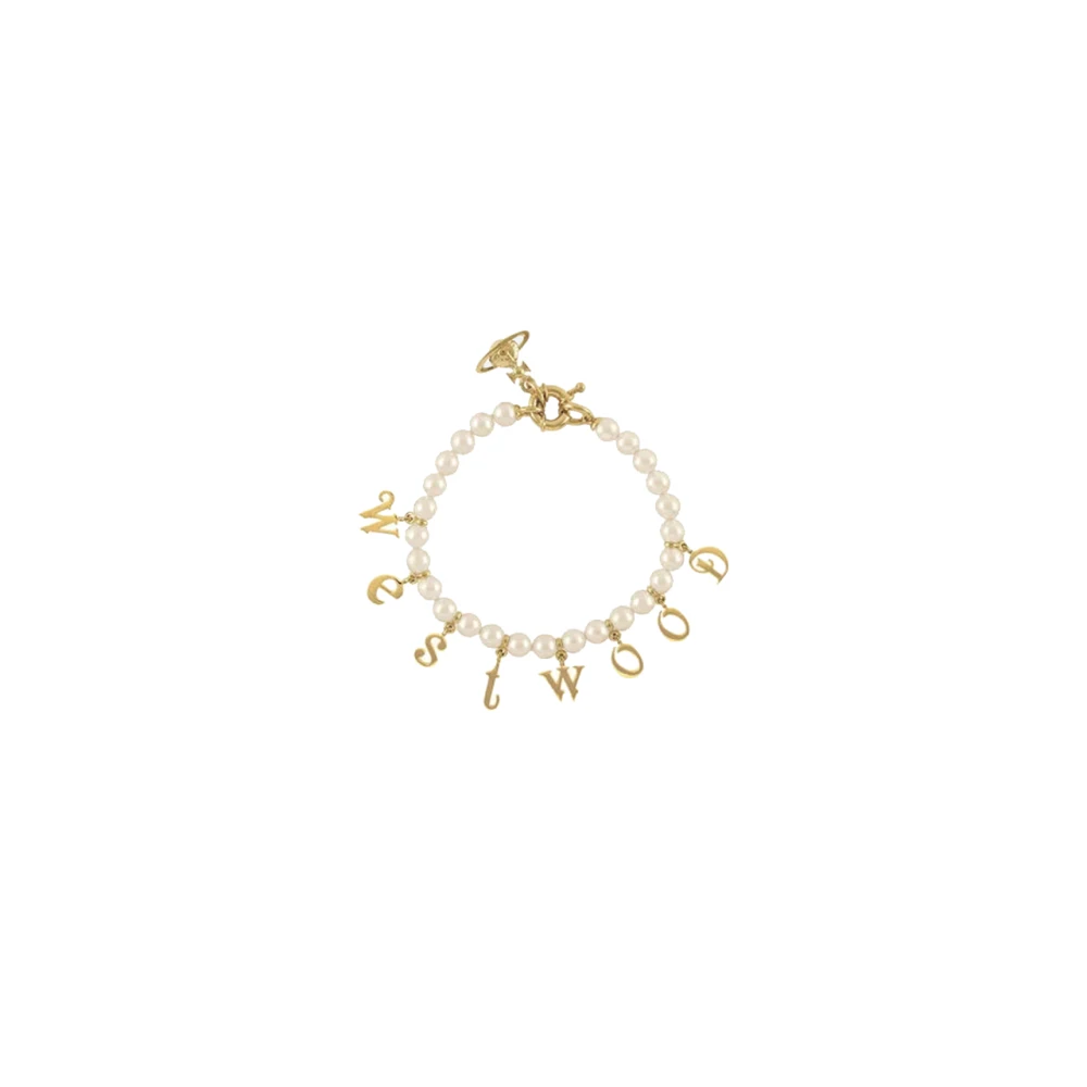 Vivienne Westwood White Leanne Twin Bracelet - Female - Bracelets - One Size - Accessories