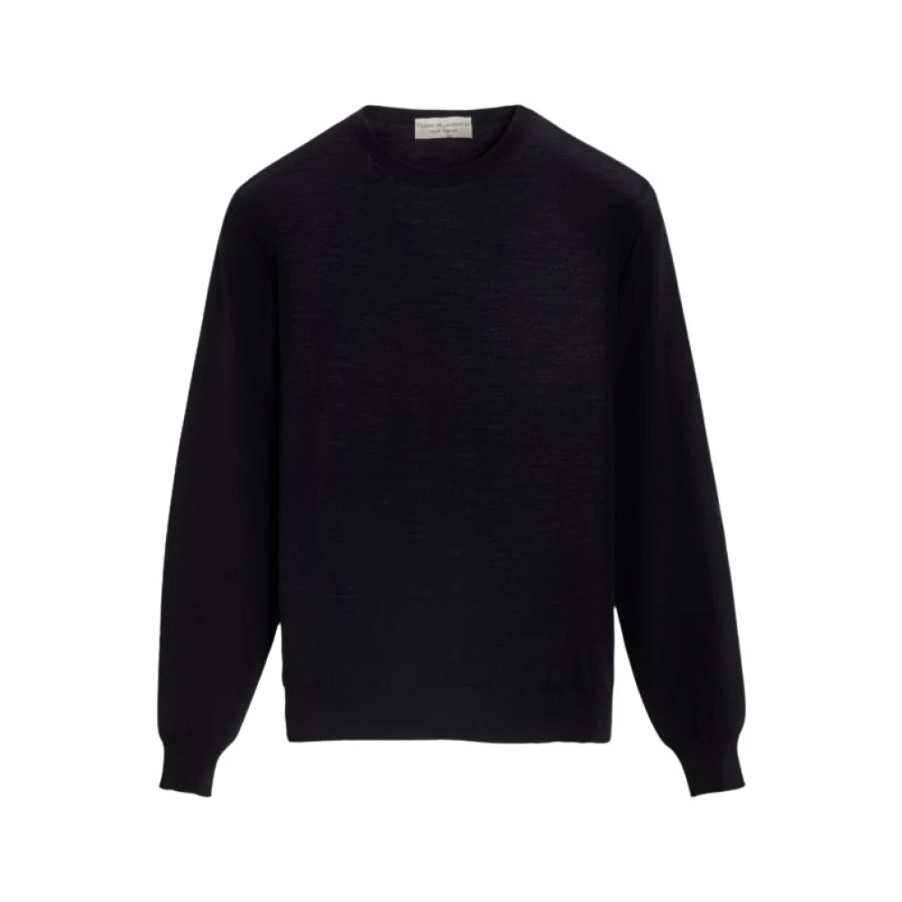 Filippo De Laurentiis Merino wol ronde hals trui Black Heren