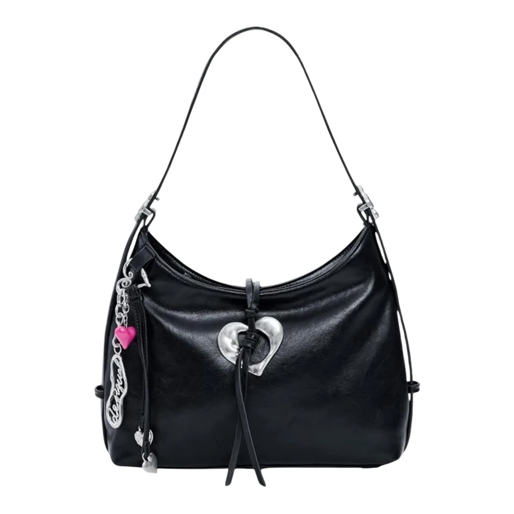 Desigual Medium Heart Bag - Female - Shoulder Bags - Black - One Size - Bags - Image 5
