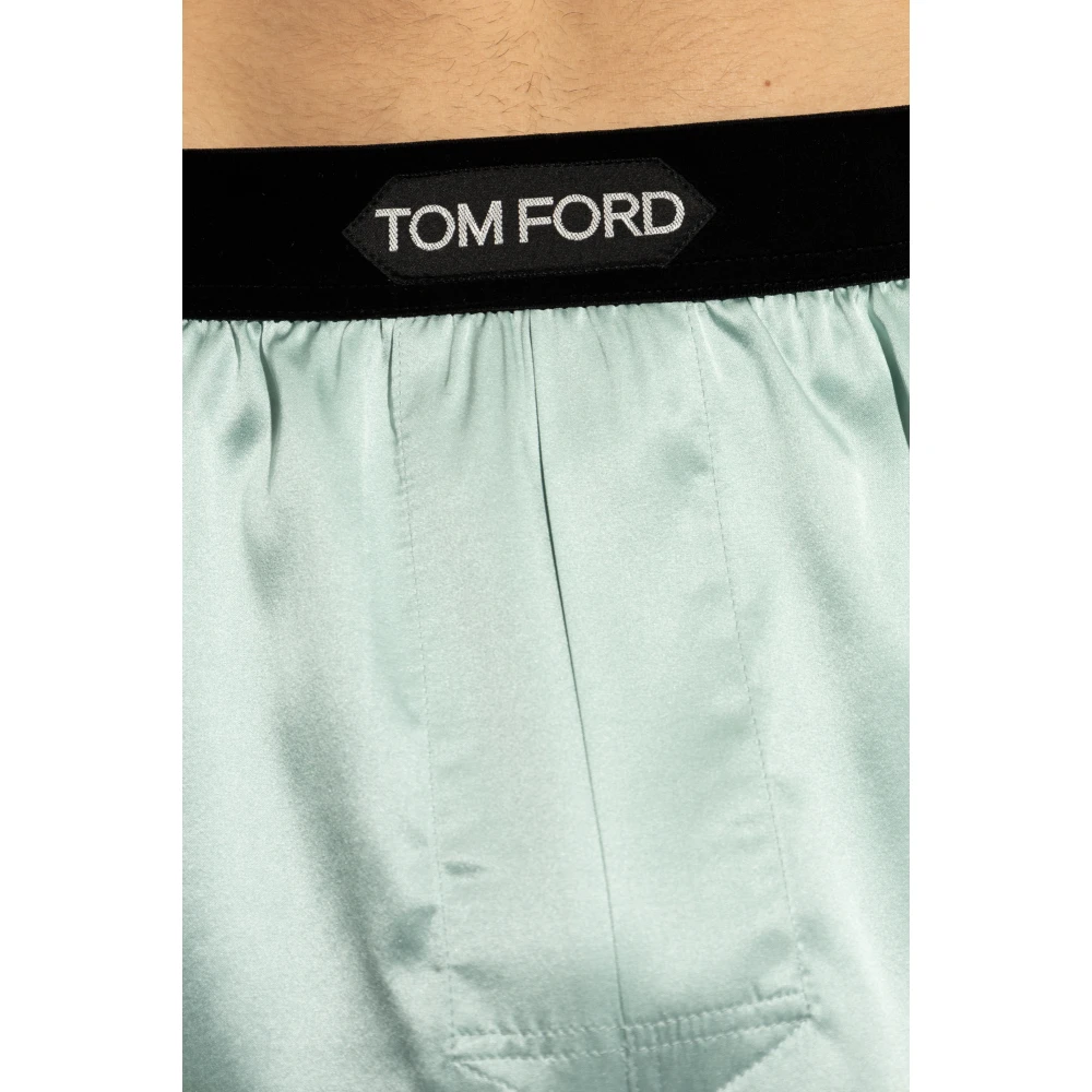 Tom Ford Zijden boxershorts Blue Heren