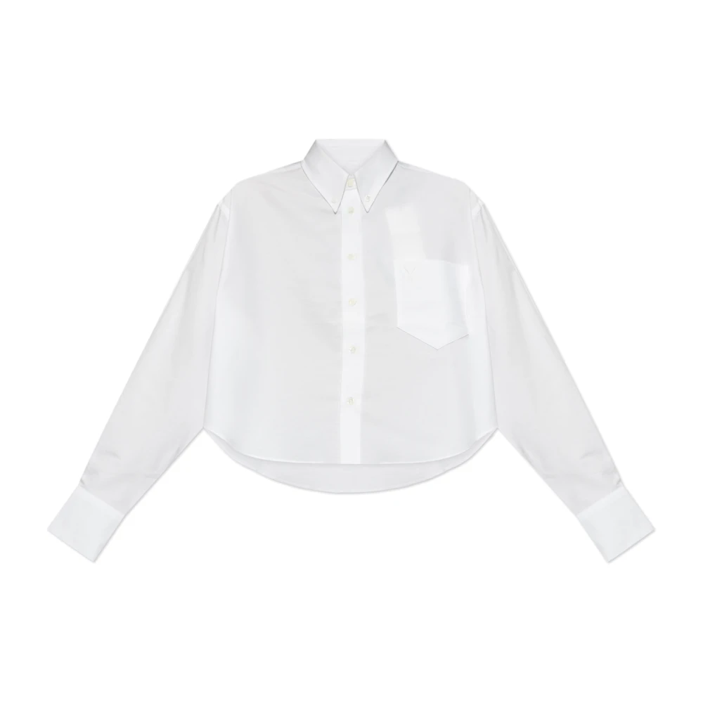 Ami Paris Women's White Shirts, Xs, Shirt With Logo