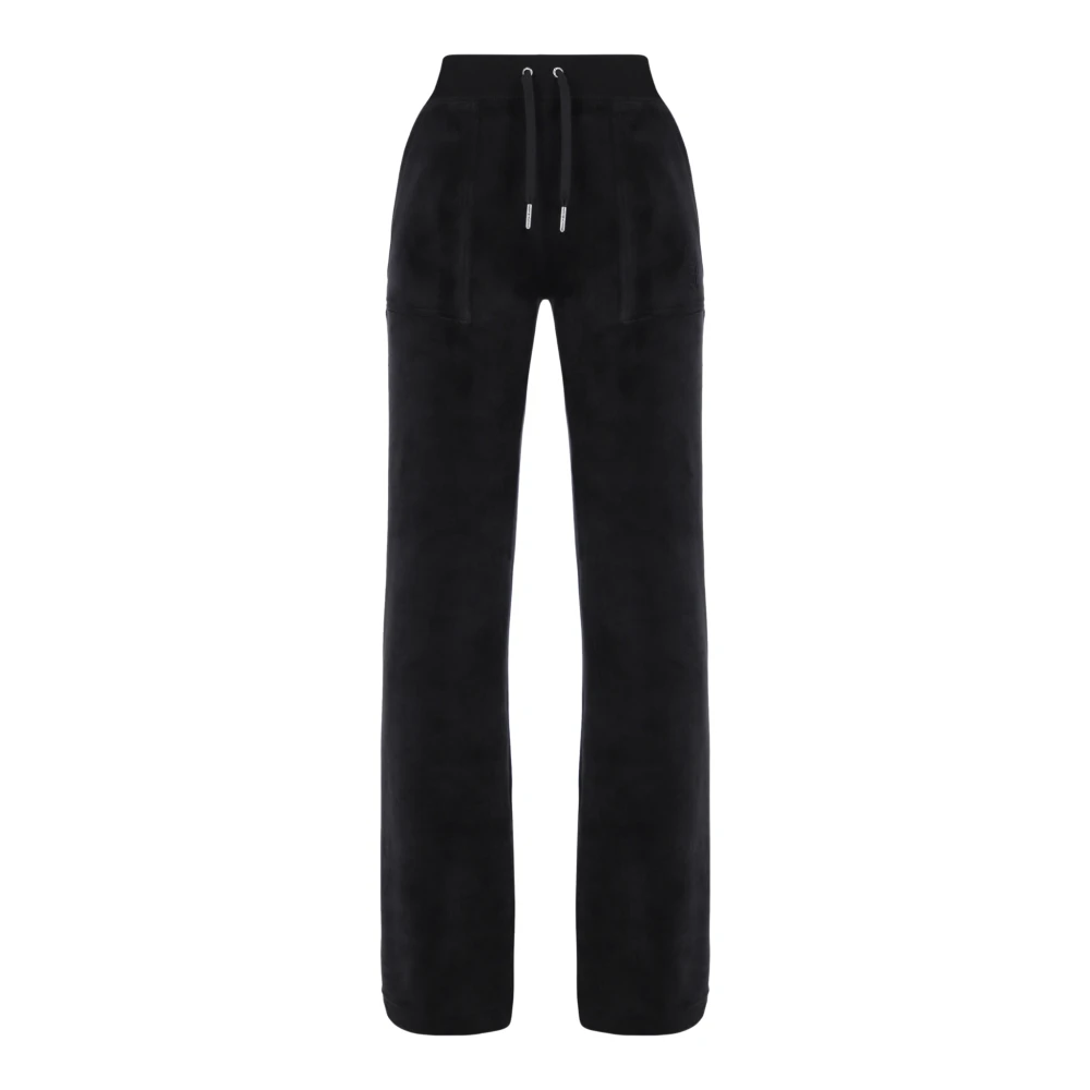 Juicy Couture Zwarte broek met lage taille en flare Black Dames