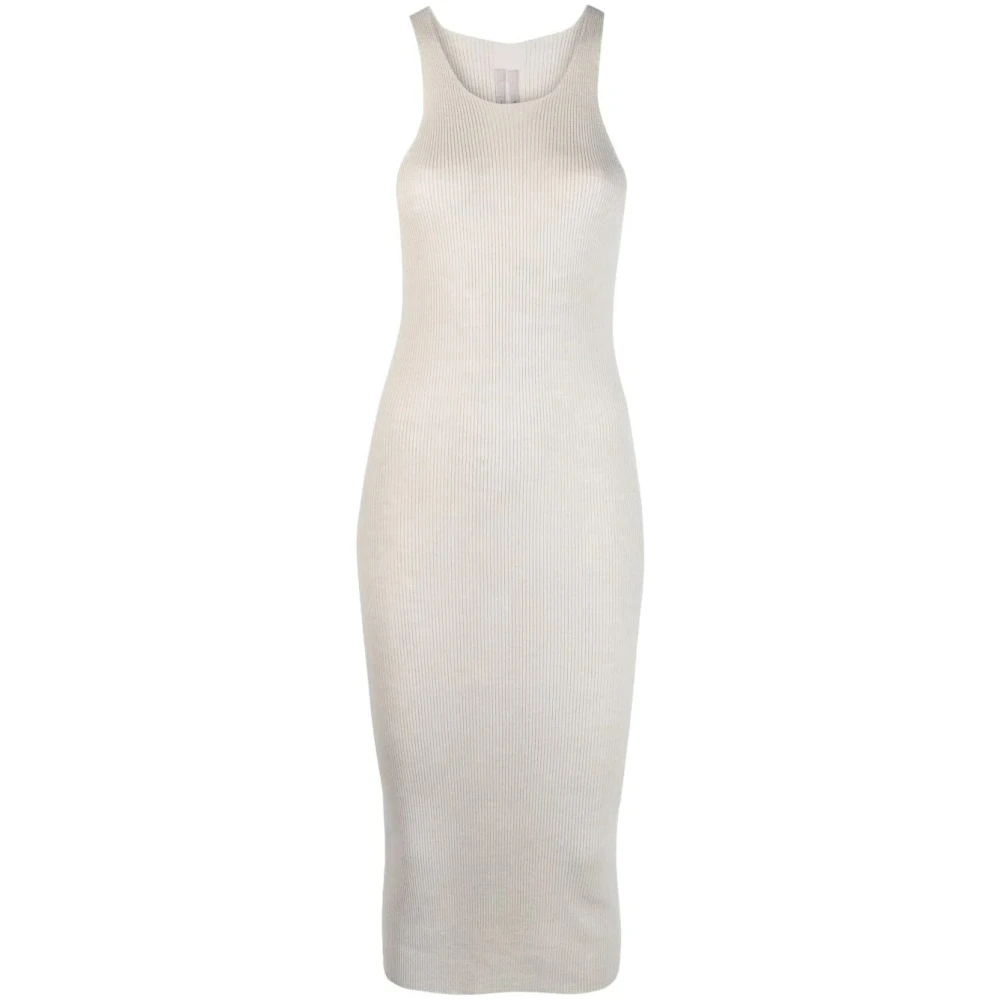 Rick Owens Gebreide Tank Jurk Beige Dames
