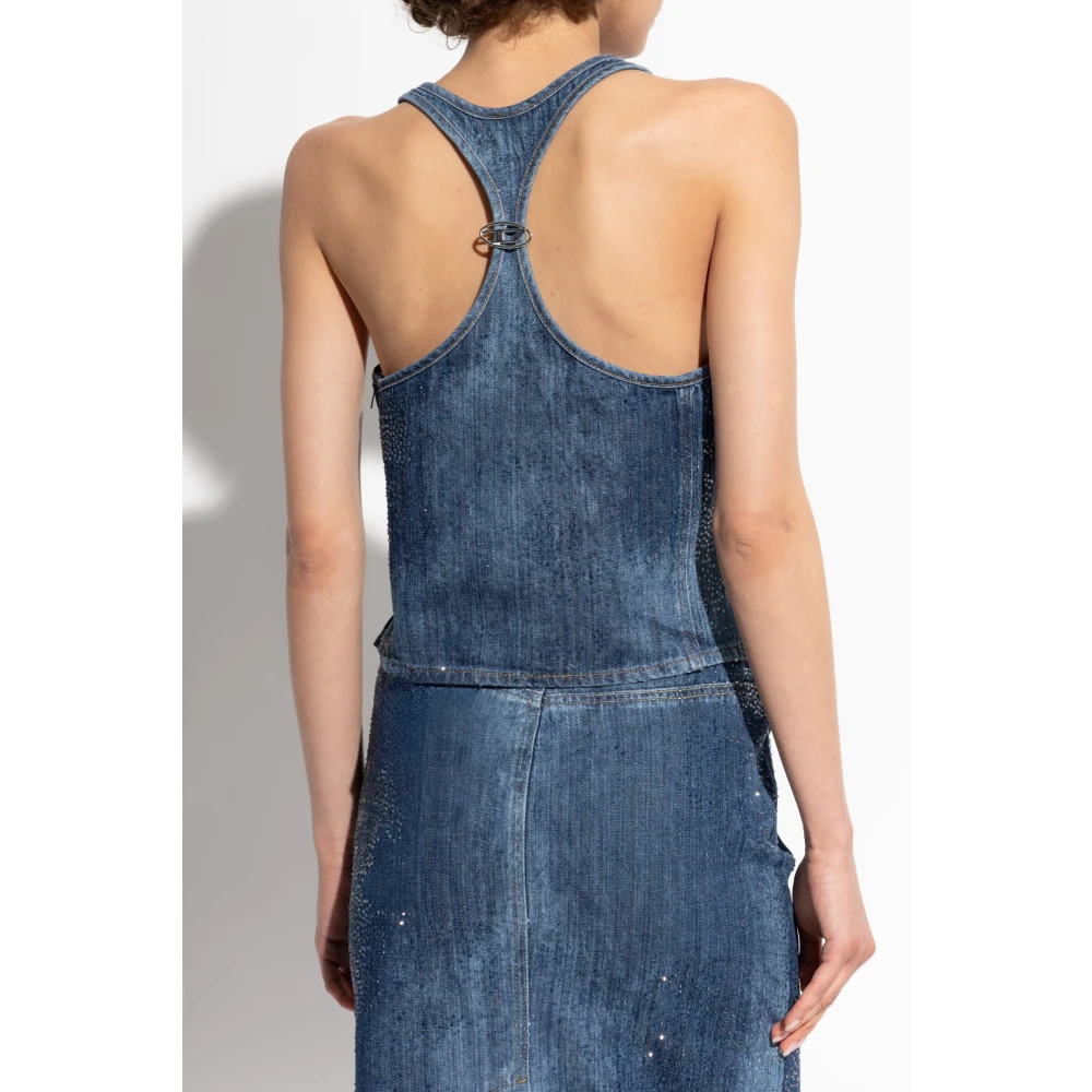 Diesel Top De-Plaque-S Blue Dames