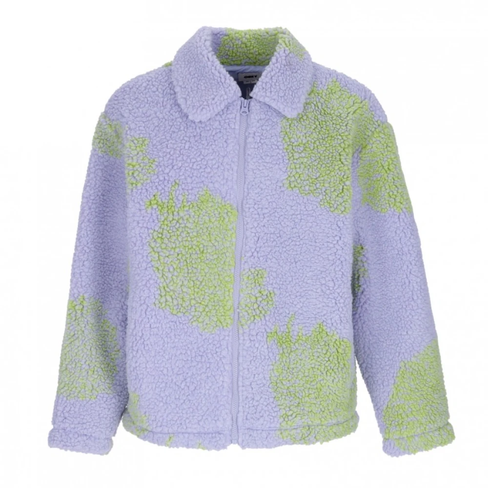 Obey Women's Blue Faux Fur & Shearling Jackets, S, Faux Fur Shearling Jackets