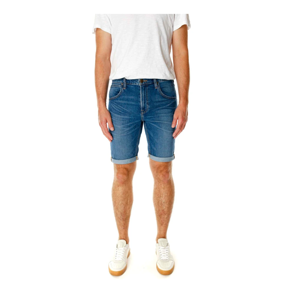 Lee Denim 5-Pocket Shorts Regular Fit Blue Heren