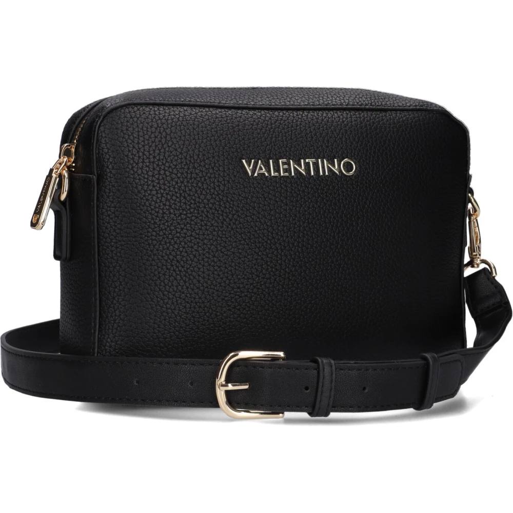 Valentino by Mario Valentino Alexia Camera Tas Zwart Leer Look Black Dames