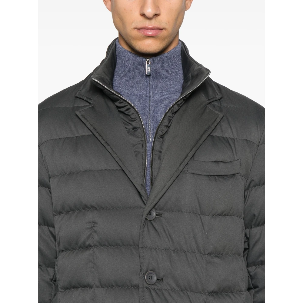 Herno Gestepte donsjas met afneembare binnenvoering Gray Heren