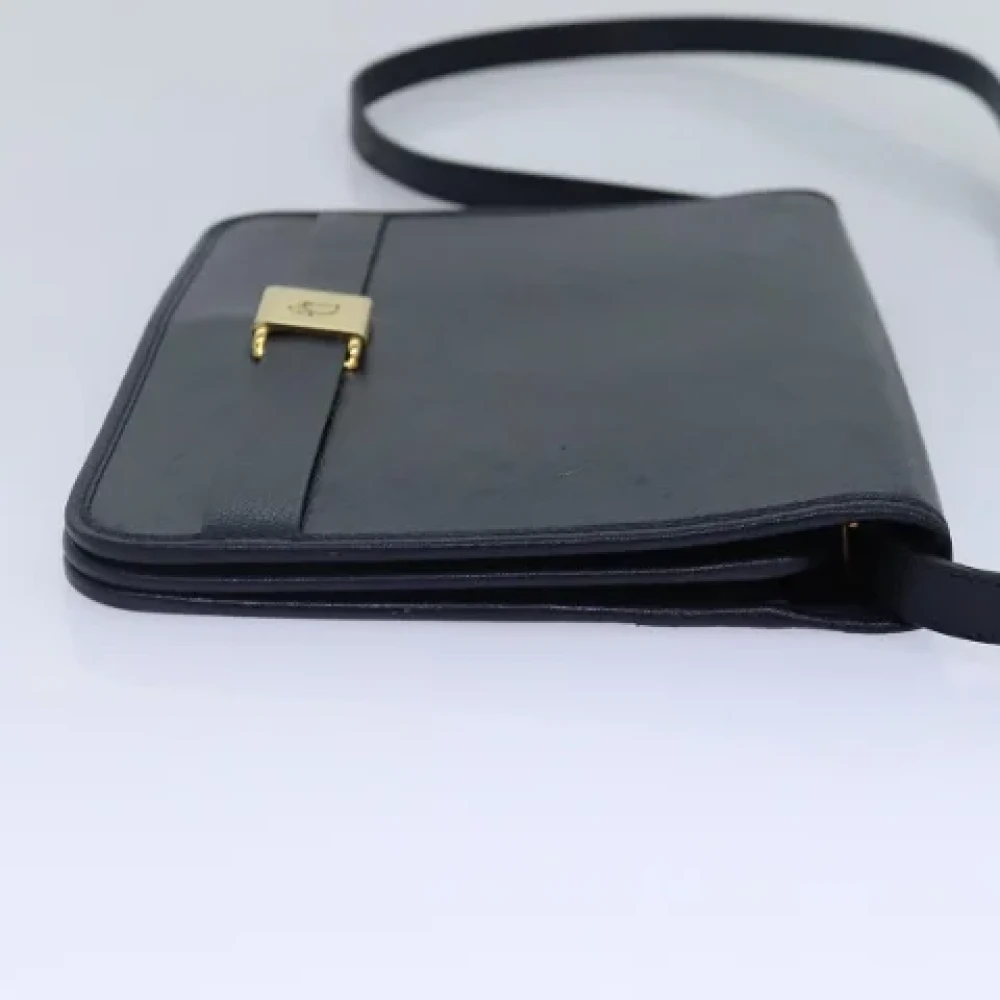 Dior Vintage Pre-owned Leather dior-bags Blue Dames