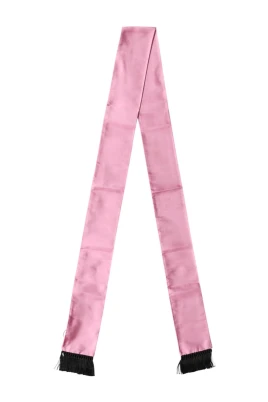 Silk Fringed Neck Wrap Foulard Scarf