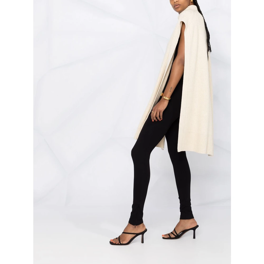 TotêMe Zwarte Legging met Elastische Tailleband en Rits Black Dames