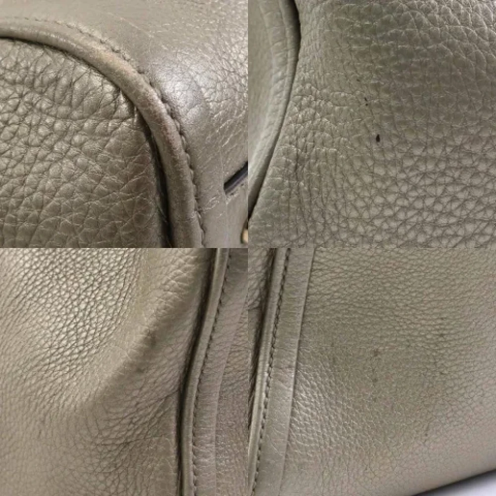 Gucci Vintage Pre-owned Leather gucci-bags Gray Dames