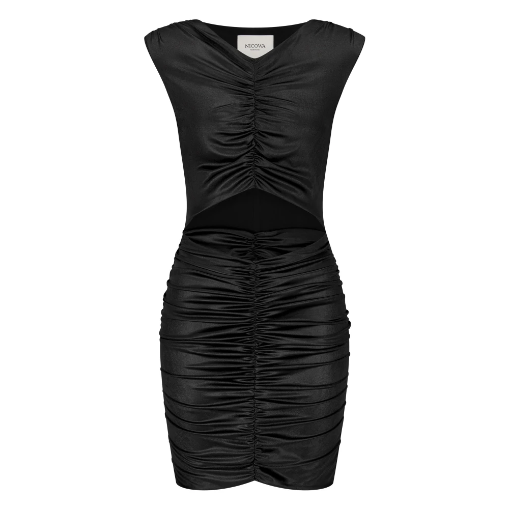 Nicowa Elegante Avondjurk met Cut-Out Black Dames