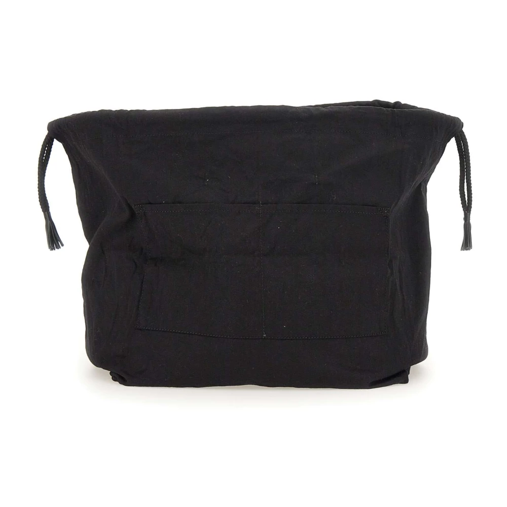 Dragon Diffusion Zwarte Katoenen Stofzak Clutch met Trekkoordsluiting Black Dames