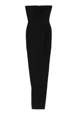 robe-midi-bodycon-sans-bretelles-noire