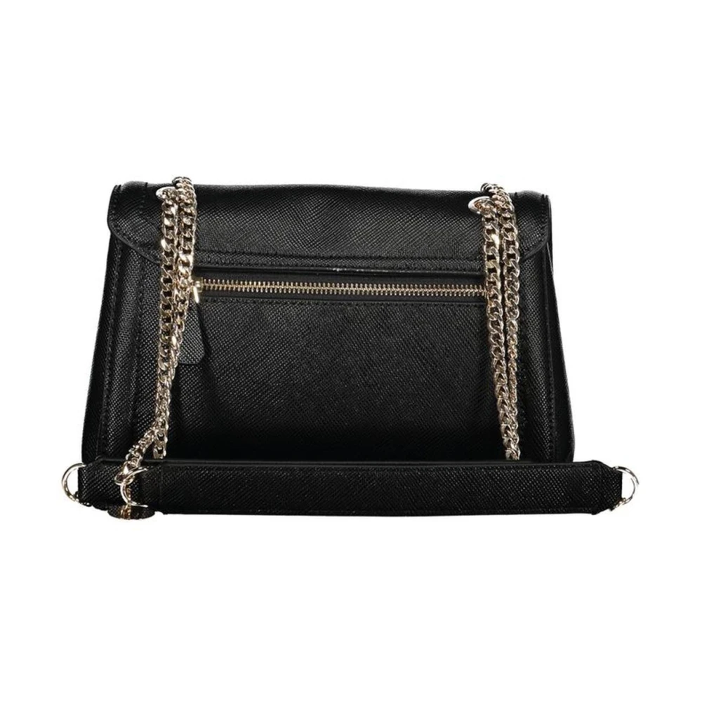 Guess Schoudertas met Ketting en Meerdere Vakken Black Dames
