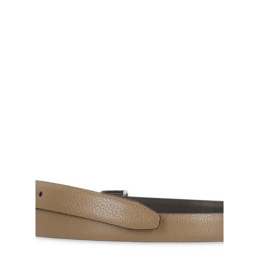TOD'S Bruin Leren Riem met T-Gesp Brown Dames