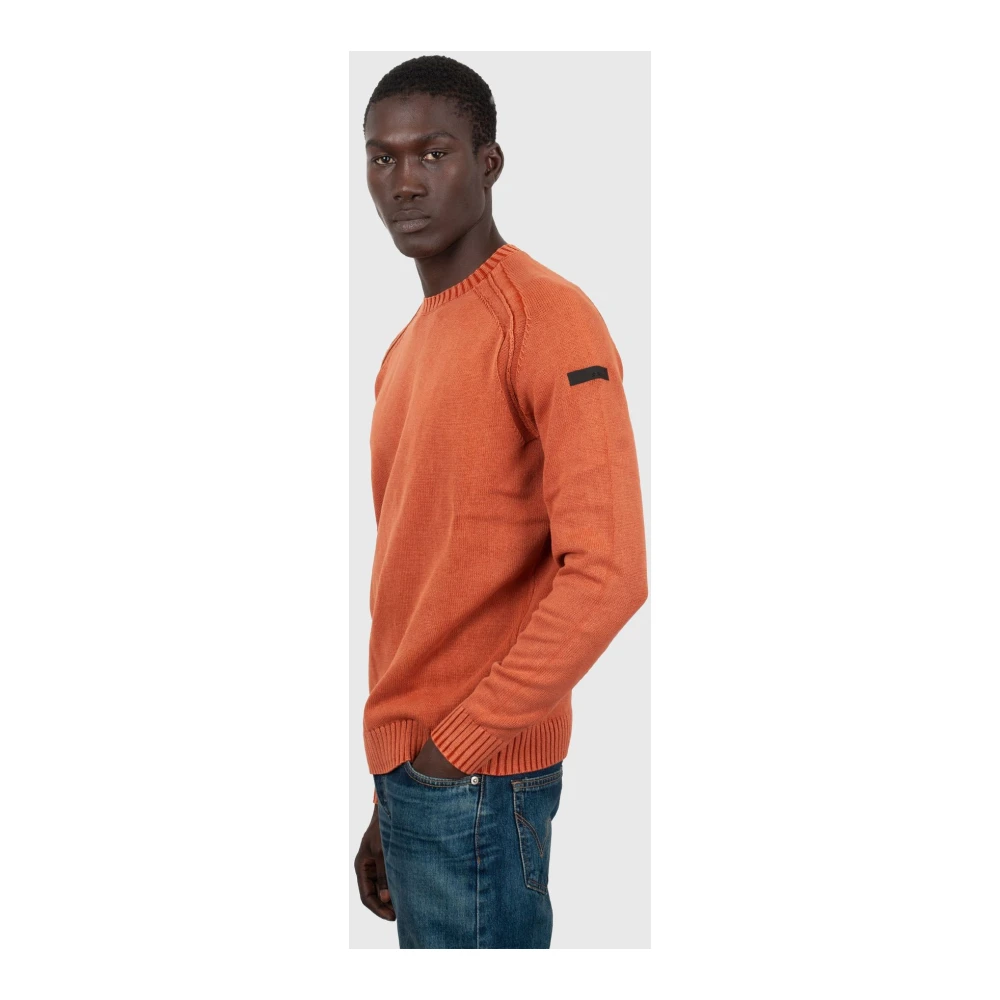 RRD Cotton Techno Wash Oranje Crewneck Shirt Orange Heren