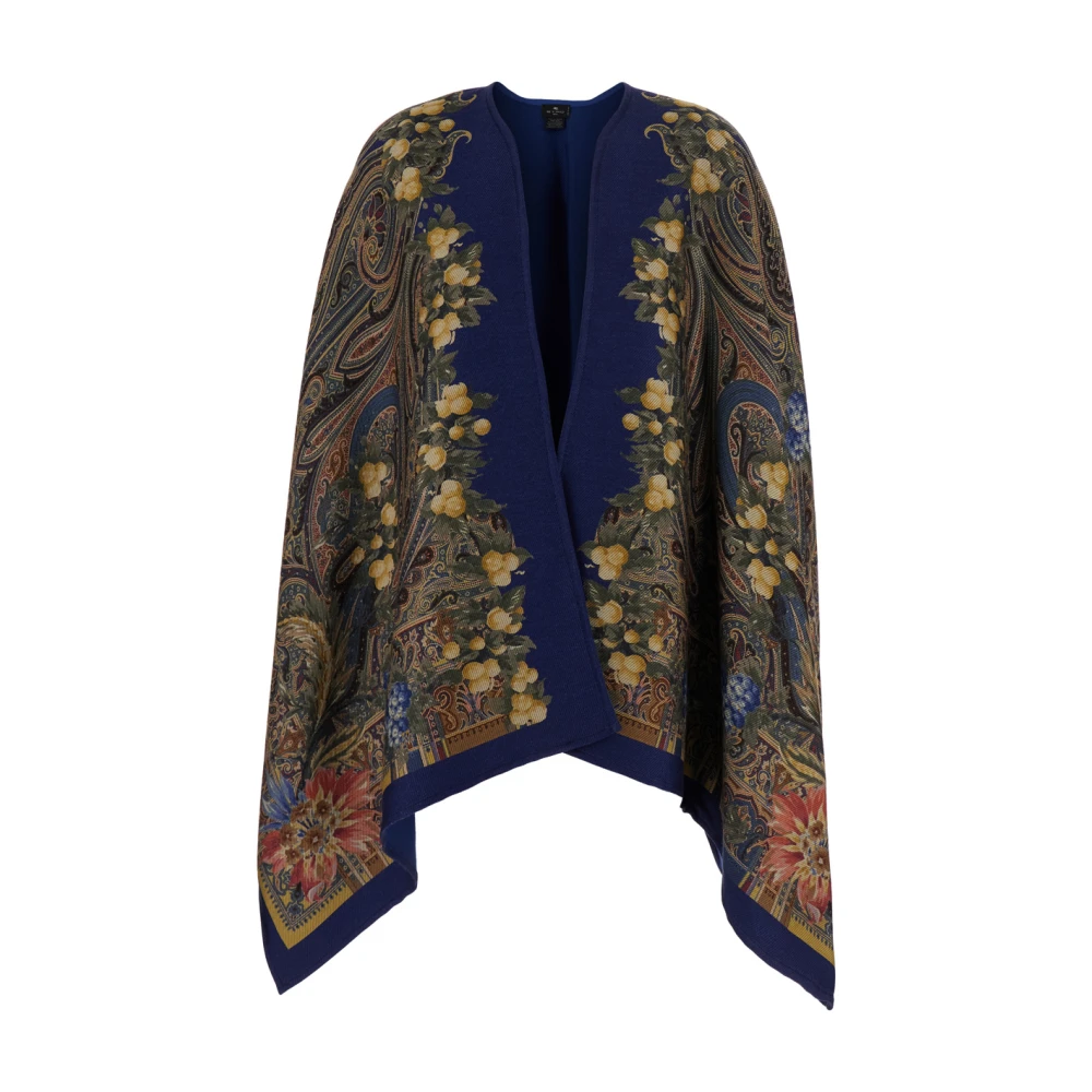 Etro Donna Multicolor - Cape Paisley - Jackets - E - One Size