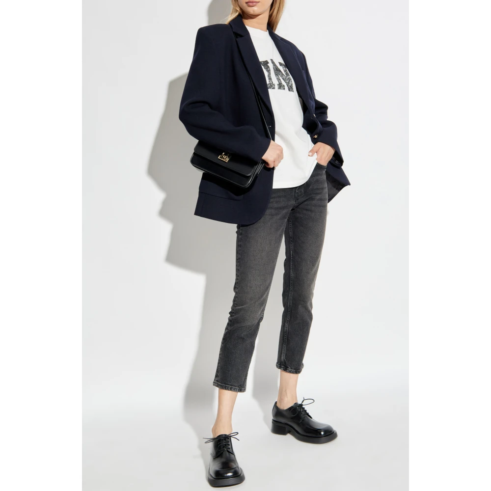 Anine Bing Jeans met logo Gray Dames