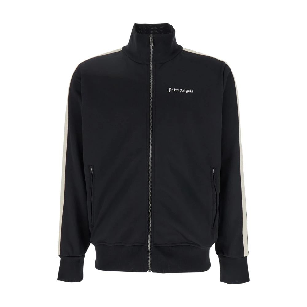 Palm Angels Klassiek Logo Zwart Sweatshirt Tech Stof Black Heren