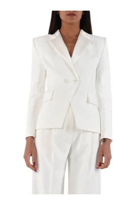 Satin Lapel Crepe Jacket