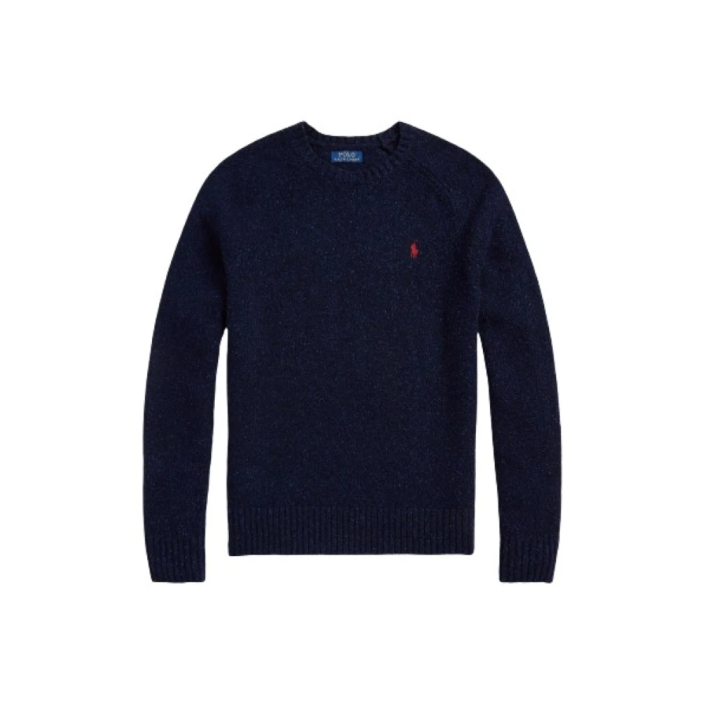 Polo Ralph Lauren Gemengde wol ronde hals gebreide trui Blue Heren