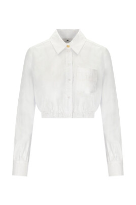 chemise-courte-en-popeline-de-coton-blanc