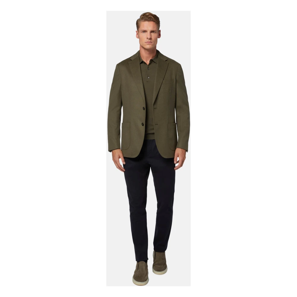 Boggi Milano Cashmere Jas Green Heren