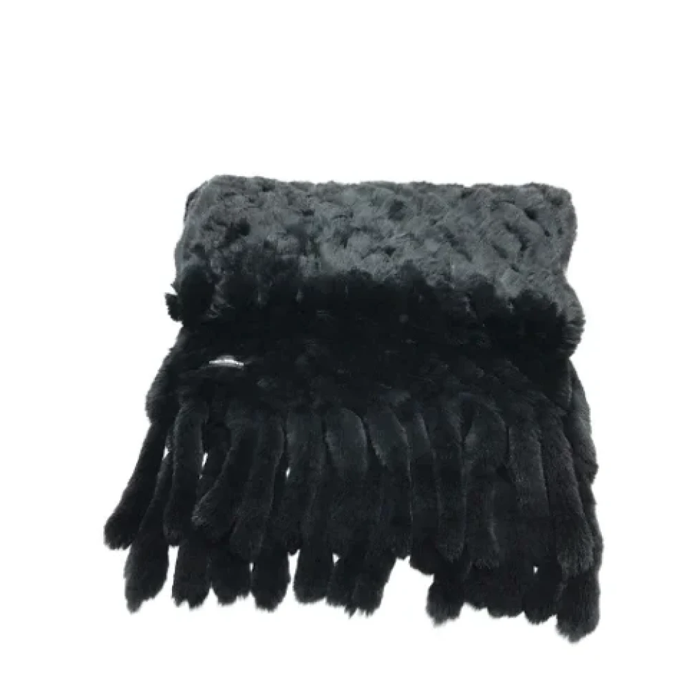 Dolce & Gabbana Pre-owned Fabric scarves Black Dames