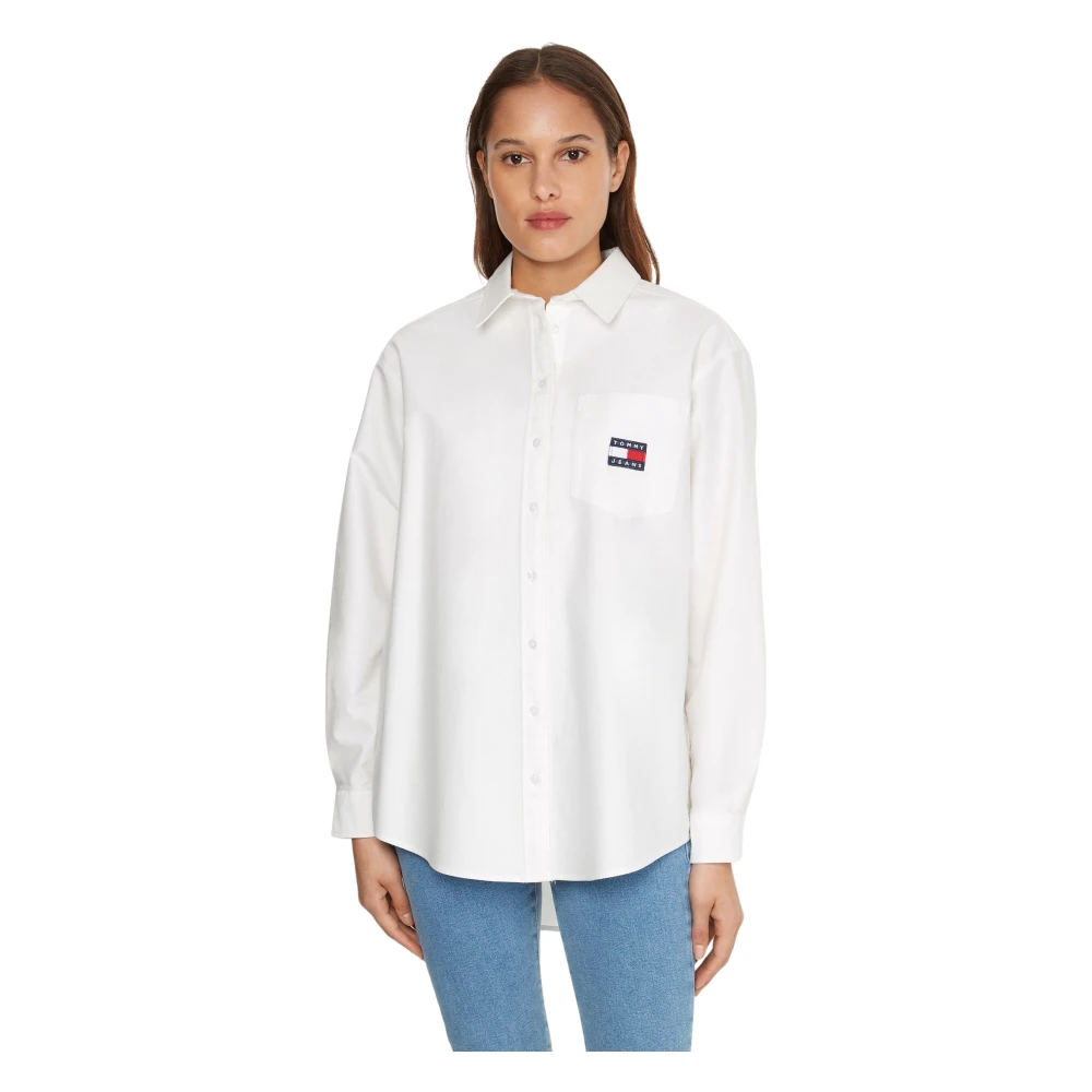Tommy Jeans Witte Bloes White Dames