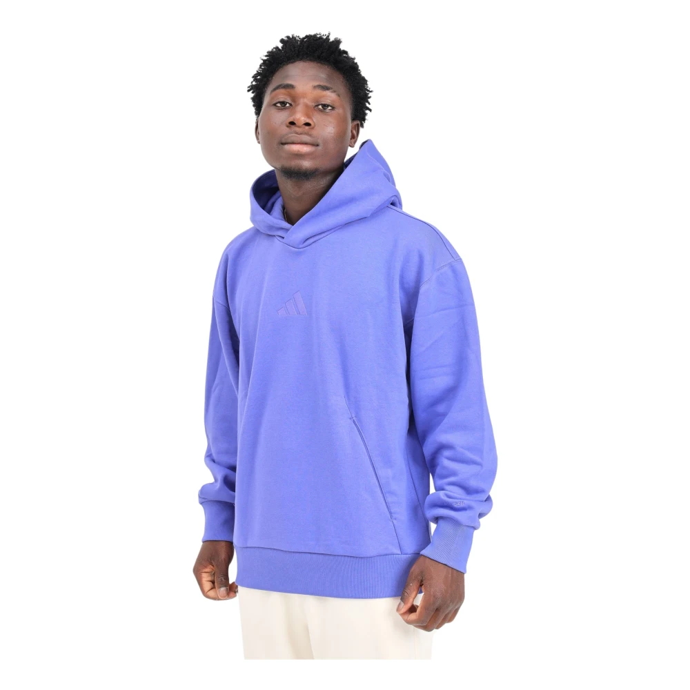 Adidas Paarse Hoodie Sweater Sportieve Stijl Purple Heren